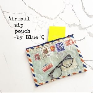 “Airmail” Zipper Pouch by Blue Q